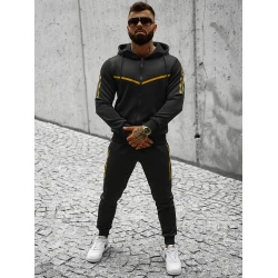 Juodas spalvos vyriškas sportinis komplektas Ronex