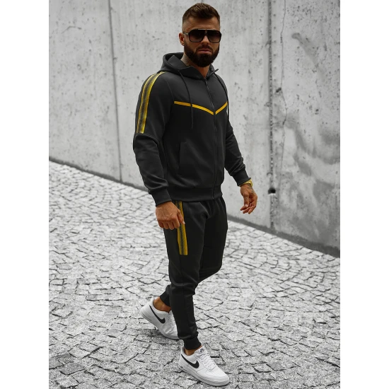 Juodas spalvos vyriškas sportinis komplektas Ronex JS/C8117