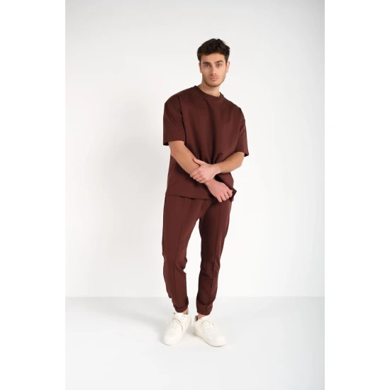 Vyriškas rudas komplektas SumerTop Sportiniai kostiumai Premium
