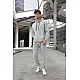 Light Grey men's hooded set Agero PK3024 Premium