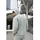 Light Grey men's hooded set Agero PK3024 Premium