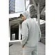 Light Grey men's hooded set Agero PK3024 Premium