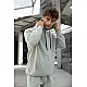 Light Grey men's hooded set Agero PK3024 Premium
