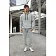 Light Grey men's hooded set Agero PK3024 Premium