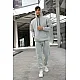 Light Grey men's hooded set Agero PK3024 Premium