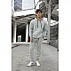 Light Grey men's hooded set Agero PK3024 Premium