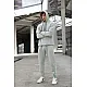 Light Grey men's hooded set Agero PK3024 Premium