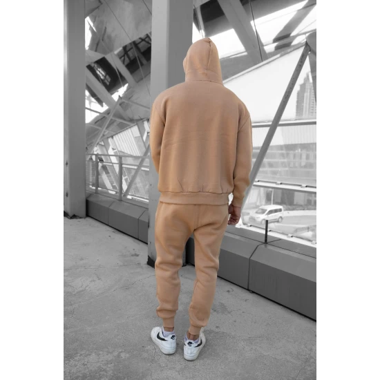 Šviesiai rudas komplektas su gobtuvu Zipos PK3025 Premium