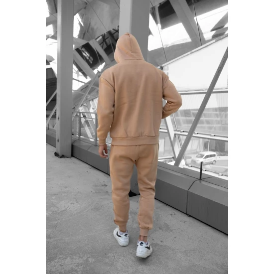 Šviesiai rudas komplektas su gobtuvu Zipos PK3025 Premium