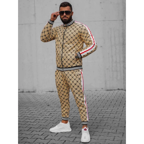 Smėlinis - juodas vyriškas komplektas Oran O/12136 Premium