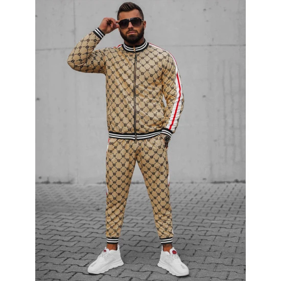 Smėlinis - juodas vyriškas komplektas Oran O/12136 Premium