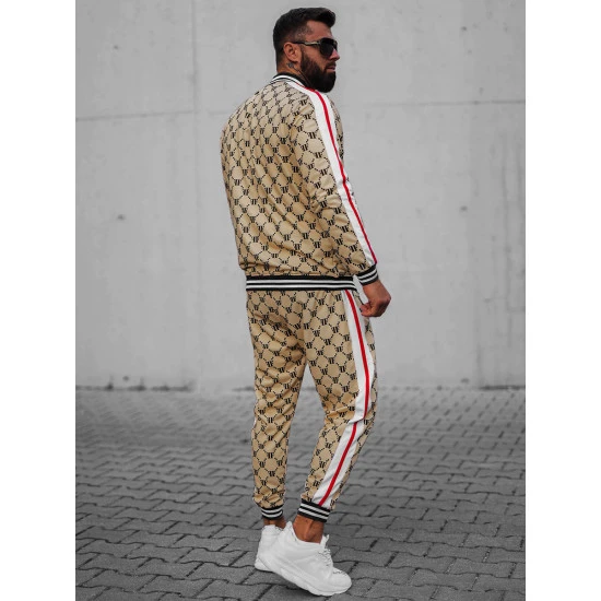 Smėlinis - juodas vyriškas komplektas Oran O/12136 Premium