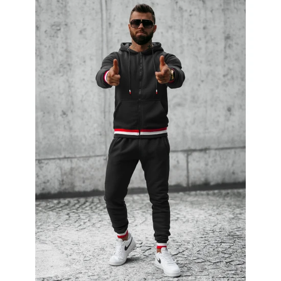 Vyriškas juodas sportinis kostiumas Grafor JS/8C65/3 Premium