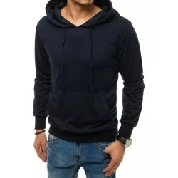 Tamsiai mėlynas vyriškas džemperis su gobtuvu Rodrigo