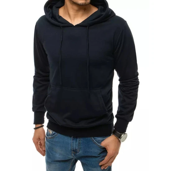 Tamsiai mėlynas vyriškas džemperis su gobtuvu Rodrigo BX4970