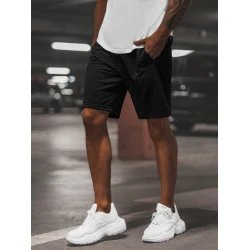 Juodi vyriški sportiniai šortai Saravi