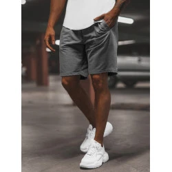 Tamsiai pilki vyriški sportiniai šortai Saravi