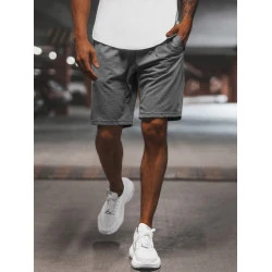 Tamsiai pilki vyriški sportiniai šortai Saravi