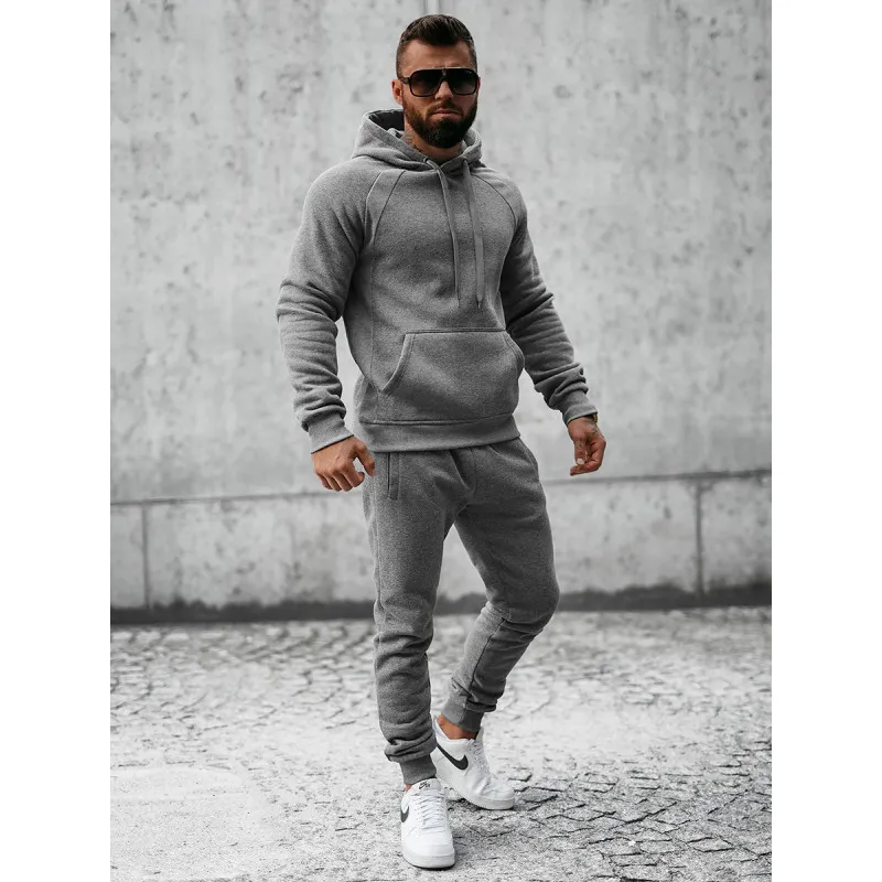 Tamsiai pilkas sportinis kostiumas vyrams Ronal Sportiniai kostiumai Premium