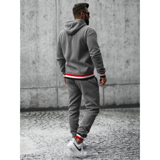 Vyriškas tamsiai pilkas sportinis kostiumas Grafor JS/8C65/5 Premium