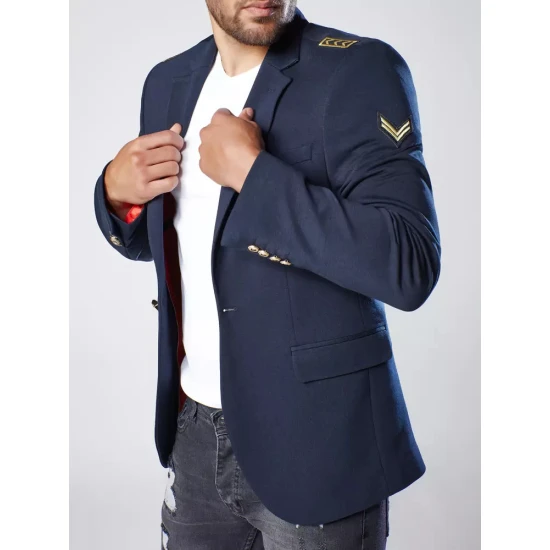 Vyriškas tamsiai mėlynas švarkas Pilot MX0537