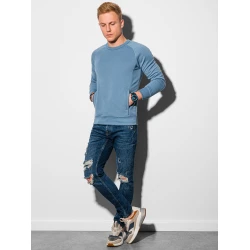 Mėlynas vyriškas džemperis be gobtuvo Karmil