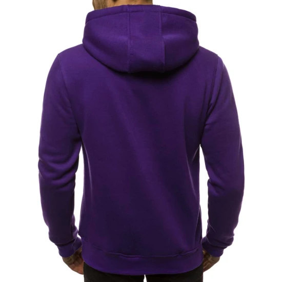 Violetinės spalvos vyriškas džemperis su gobtuvu Buvoli JS/2009