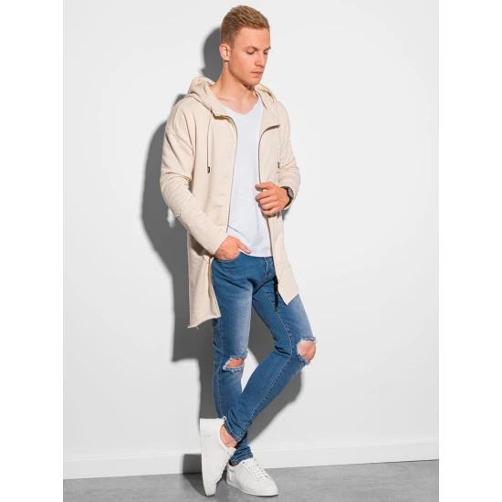 Akcija: Vyriškas baltas džemperis Stivin B1189