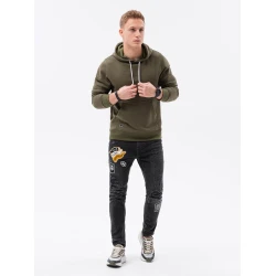 Vyriškas chaki spalvos džemperis su gobtuvu Luna