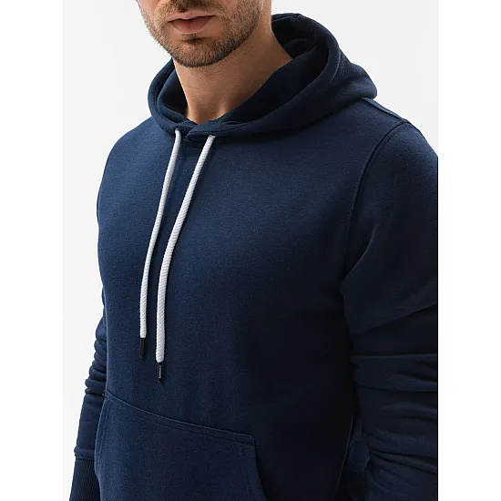 Vyriškas tamsiai mėlynos spalvos džemperis su gobtuvu Luna B979