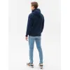Men's dark blue hooded jumper Luna B979
