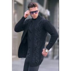 Juodos spalvos vyriškas megztinis Roget