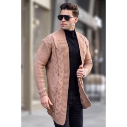 Rudos spalvos vyriškas megztinis Roget