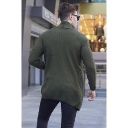 Chaki spalvos vyriškas megztinis Roget