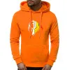 Męska pomarańczowa bluza z kapturem Knight
