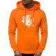 Oranžinis vyriškas džemperis su gobtuvu Vytis
