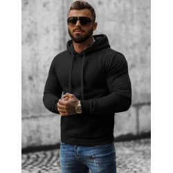 Juodos spalvos vyriškas džemperis su gobtuvu Kiko