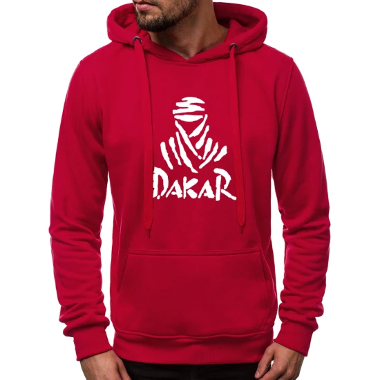 Bordo spalvos vyriškas džemperis su gobtuvu Dakar JS/2009