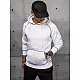Miesten valkoinen hupullinen pusero Kitol BX5516
