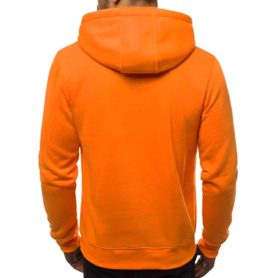 Oranžinės spalvos vyriškas džemperis su gobtuvu Buvoli JS/2009