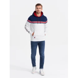 Baltas džemperis su gobtuvu Vona