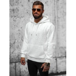 Džemperis su gobtuvu baltas Ifer