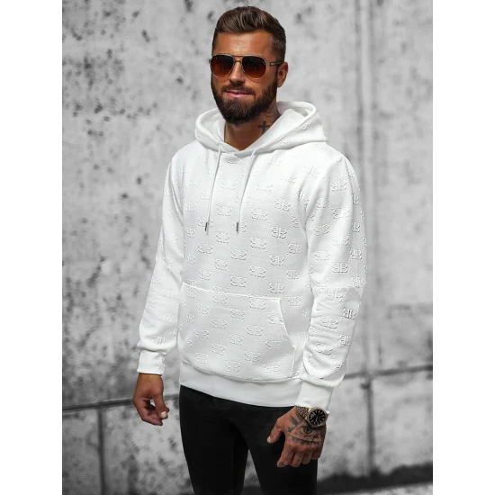 Džemperis su gobtuvu baltas Ifer JS/3B566