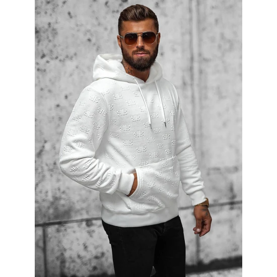 Džemperis su gobtuvu baltas Ifer JS/3B566