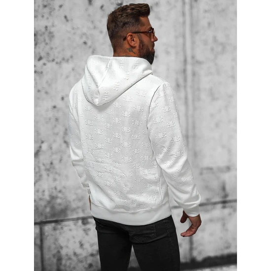 Džemperis su gobtuvu baltas Ifer JS/3B566