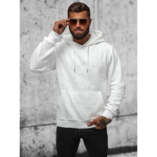 Džemperis su gobtuvu baltas Ifer JS/3B566