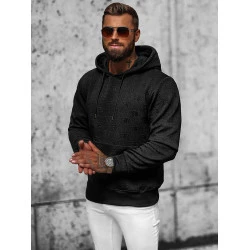 Džemperis su gobtuvu juodas Ifer