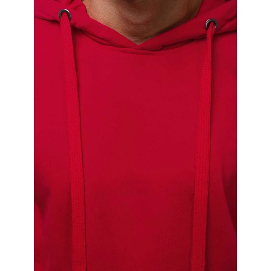 Raudonos spalvos vyriškas džemperis su gobtuvu Buvoli JS/2009