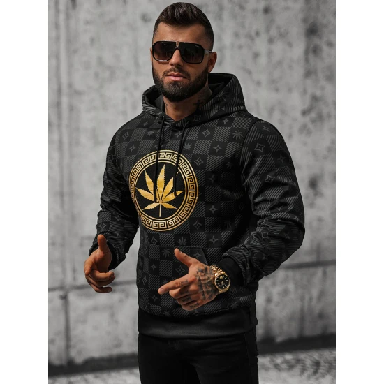 Juodas vyriškas džemperis Monat O/B265