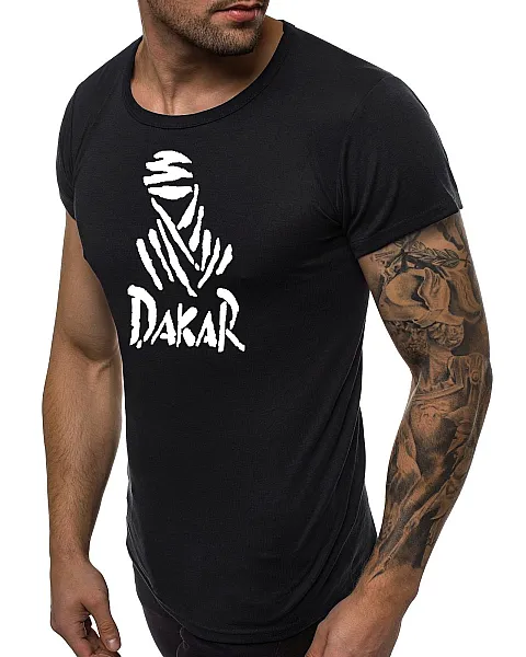 Juodi vyriški marškinėliai Dakar